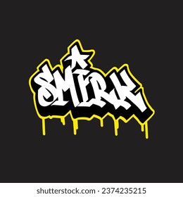 graffiti vector tagging letter word text street art mural hand draw