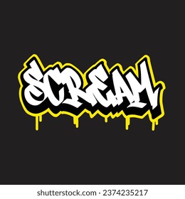 graffiti vector tagging letter word text street art mural hand draw