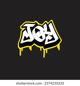 Graffiti, Vektormarkierungsbuchstabe Wort Straße Kunstmalerei handzeichnen