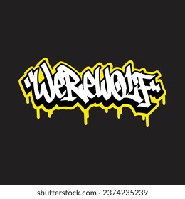 graffiti vector tagging letter word text street art mural hand draw