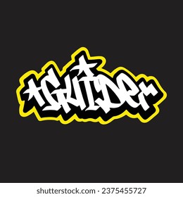 graffiti vector tagging letter word text street art mural hand draw