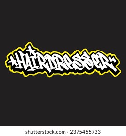 graffiti vectorial etiquetando letra palabra texto arte callejero dibujar mano mural