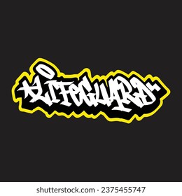 graffiti vectorial etiquetando letra palabra texto arte callejero dibujar mano mural