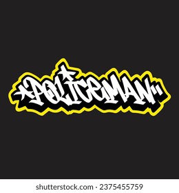 Graffiti, Vektormarkierungsbuchstabe Wort Straße Kunstmalerei handzeichnen