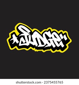 graffiti vector tagging letter word text street art mural hand draw