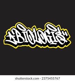 Graffiti, Vektormarkierungsbuchstabe Wort Straße Kunstmalerei handzeichnen