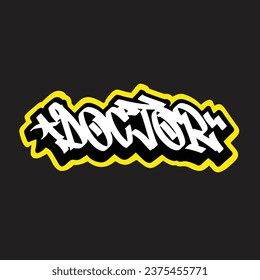 graffiti vectorial etiquetando letra palabra texto arte callejero dibujar mano mural