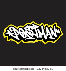 graffiti vector tagging letter word text street art mural hand draw
