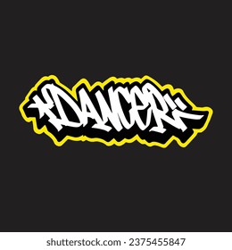 graffiti vectorial etiquetando letra palabra texto arte callejero dibujar mano mural