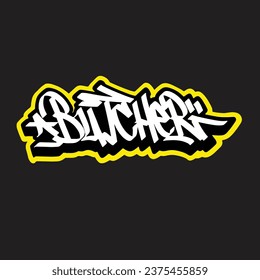 graffiti vectorial etiquetando letra palabra texto arte callejero dibujar mano mural