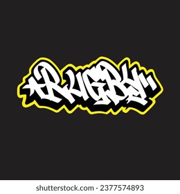 graffiti vector tagging letter word text street art mural hand draw
