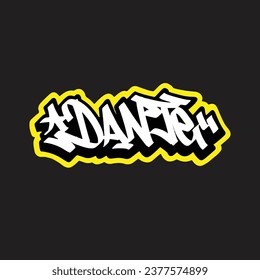 graffiti vectorial etiquetando letra palabra texto arte callejero dibujar mano mural