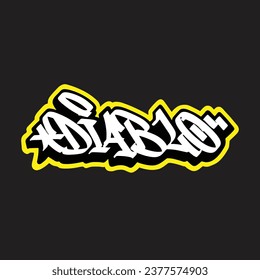 graffiti vector tagging letter word text street art mural hand draw