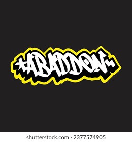 graffiti vector tagging letter word text street art mural hand draw