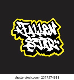 Graffiti, Vektormarkierungsbuchstabe Wort Straße Kunstmalerei handzeichnen