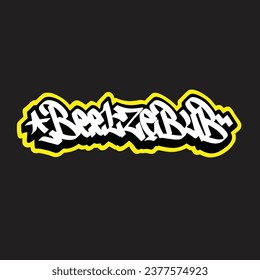graffiti vector tagging letter word text street art mural hand draw