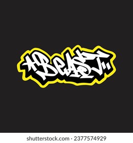 graffiti vector tagging letter word text street art mural hand draw