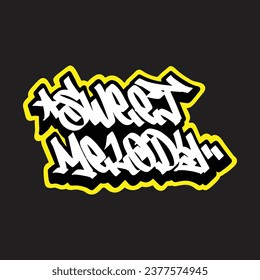 graffiti vectorial etiquetando letra palabra texto arte callejero dibujar mano mural
