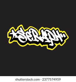 graffiti vectorial etiquetando letra palabra texto arte callejero dibujar mano mural