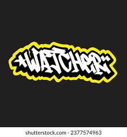 Graffiti, Vektormarkierungsbuchstabe Wort Straße Kunstmalerei handzeichnen