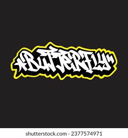 graffiti vector tagging letter word text street art mural hand draw