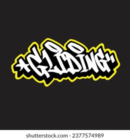 graffiti vector tagging letter word text street art mural hand draw