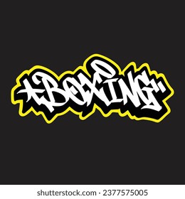 graffiti vector tagging letter word text street art mural hand draw