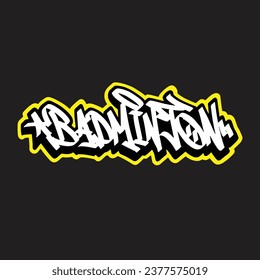 graffiti vector tagging letter word text street art mural hand draw