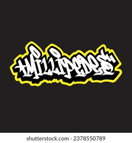 graffiti vectorial etiquetando letra palabra texto arte callejero dibujar mano mural
