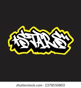 graffiti vector tagging letter word text street art mural hand draw