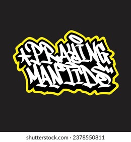 graffiti vector tagging letter word text street art mural hand draw