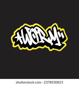 graffiti vectorial etiquetando letra palabra texto arte callejero dibujar mano mural