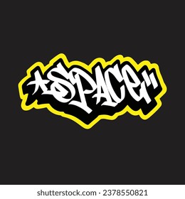 graffiti vector tagging letter word text street art mural hand draw