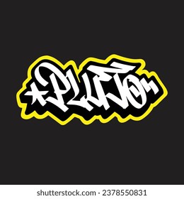 graffiti vector tagging letter word text street art mural hand draw