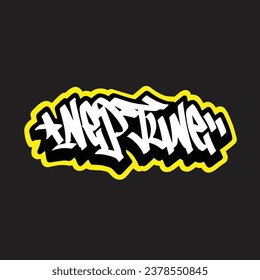 graffiti vector tagging letter word text street art mural hand draw