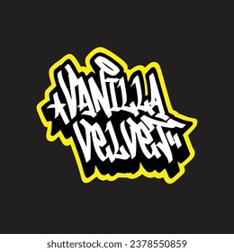 Graffiti, Vektormarkierungsbuchstabe Wort Straße Kunstmalerei handzeichnen