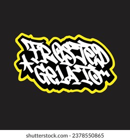 graffiti vector tagging letter word text street art mural hand draw