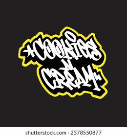 graffiti vectorial etiquetando letra palabra texto arte callejero dibujar mano mural