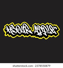 graffiti vector tagging letter word text street art mural hand draw