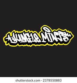graffiti vectorial etiquetando letra palabra texto arte callejero dibujar mano mural