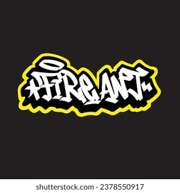 graffiti vector tagging letter word text street art mural hand draw