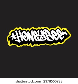 graffiti vectorial etiquetando letra palabra texto arte callejero dibujar mano mural
