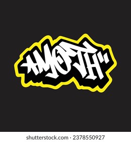 graffiti vector tagging letter word text street art mural hand draw