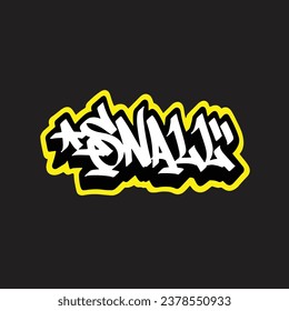 graffiti vector tagging letter word text street art mural hand draw