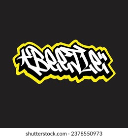 graffiti vectorial etiquetando letra palabra texto arte callejero dibujar mano mural