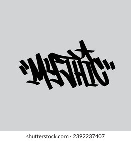 graffiti vectorial etiquetando letra palabra texto arte callejero dibujar mano mural