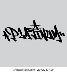 graffiti vector tagging letter word text street art mural hand draw