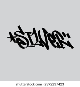 graffiti vector tagging letter word text street art mural hand draw