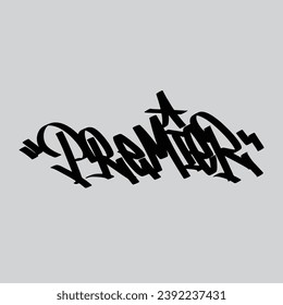 graffiti vector tagging letter word text street art mural hand draw