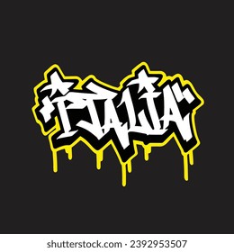 graffiti vector tagging letter word text street art mural hand draw